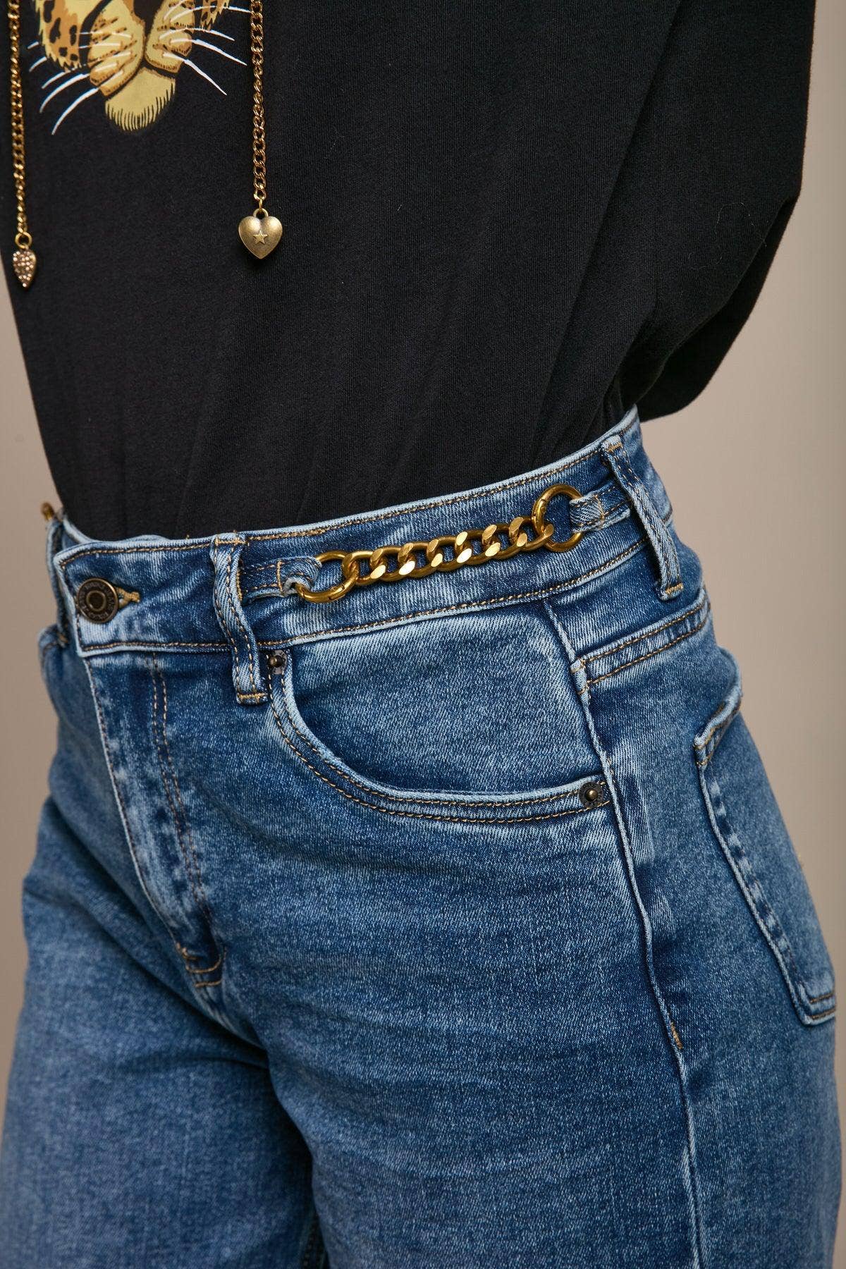 DENIM CON CATENE LATERALI