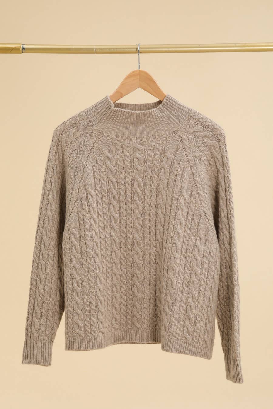 MAGLIONE A TRECCE IN CASHMERE E LANA