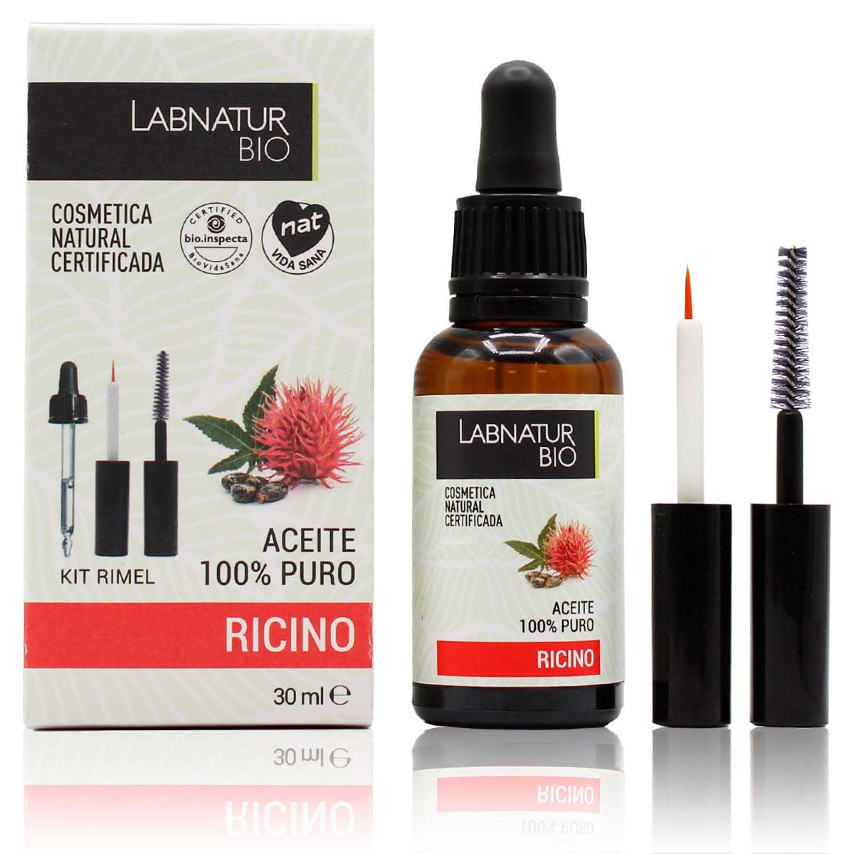 KIT MASCARA CON OLIO DI RICINO 30 ml BIO