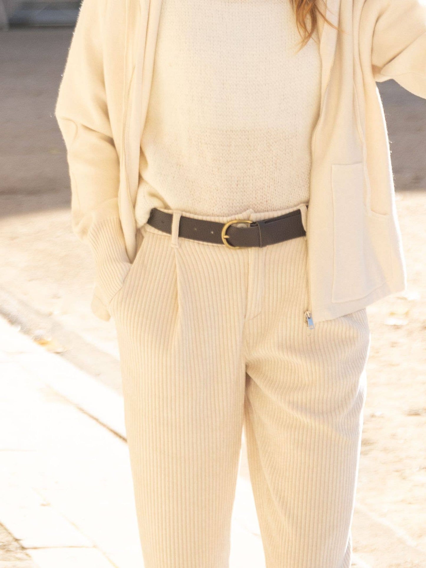 PANTALONE IN VELLUTO A COSTE