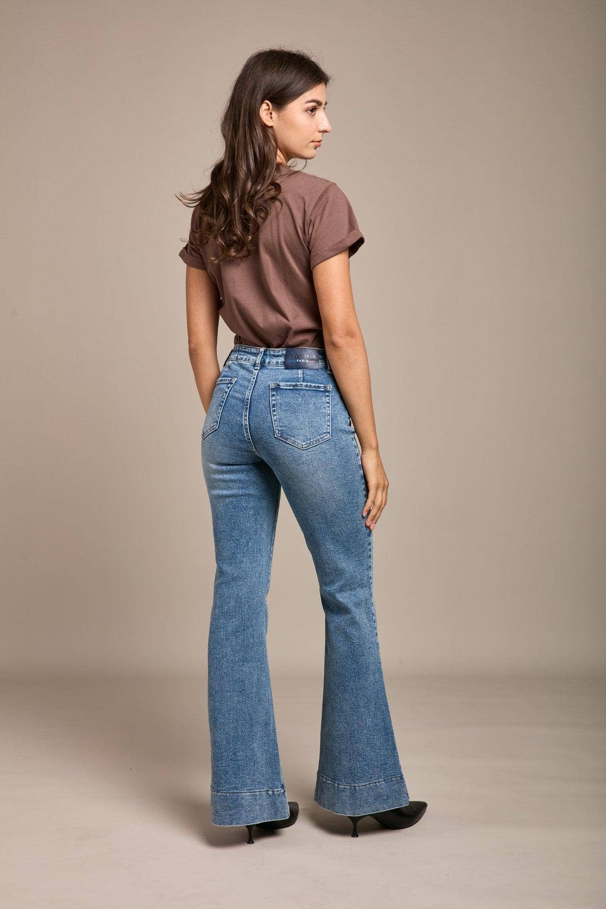 JEANS A ZAMPA D'ELEFANTE