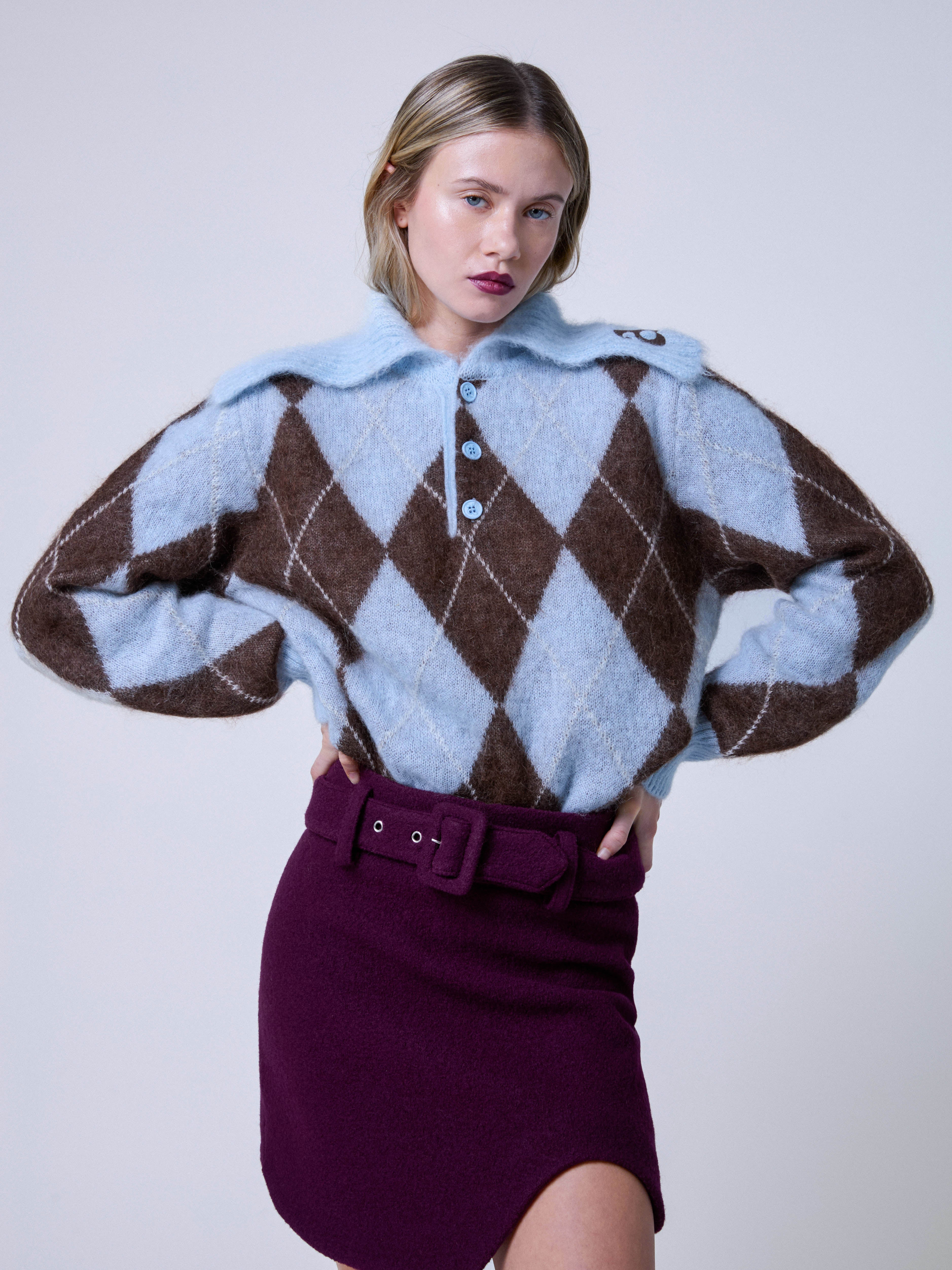 Zoe Sweater Blue Coffee