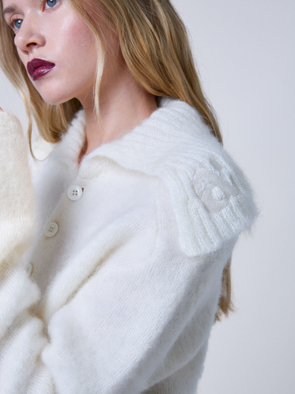 Zoe Crop Sweater Winter White