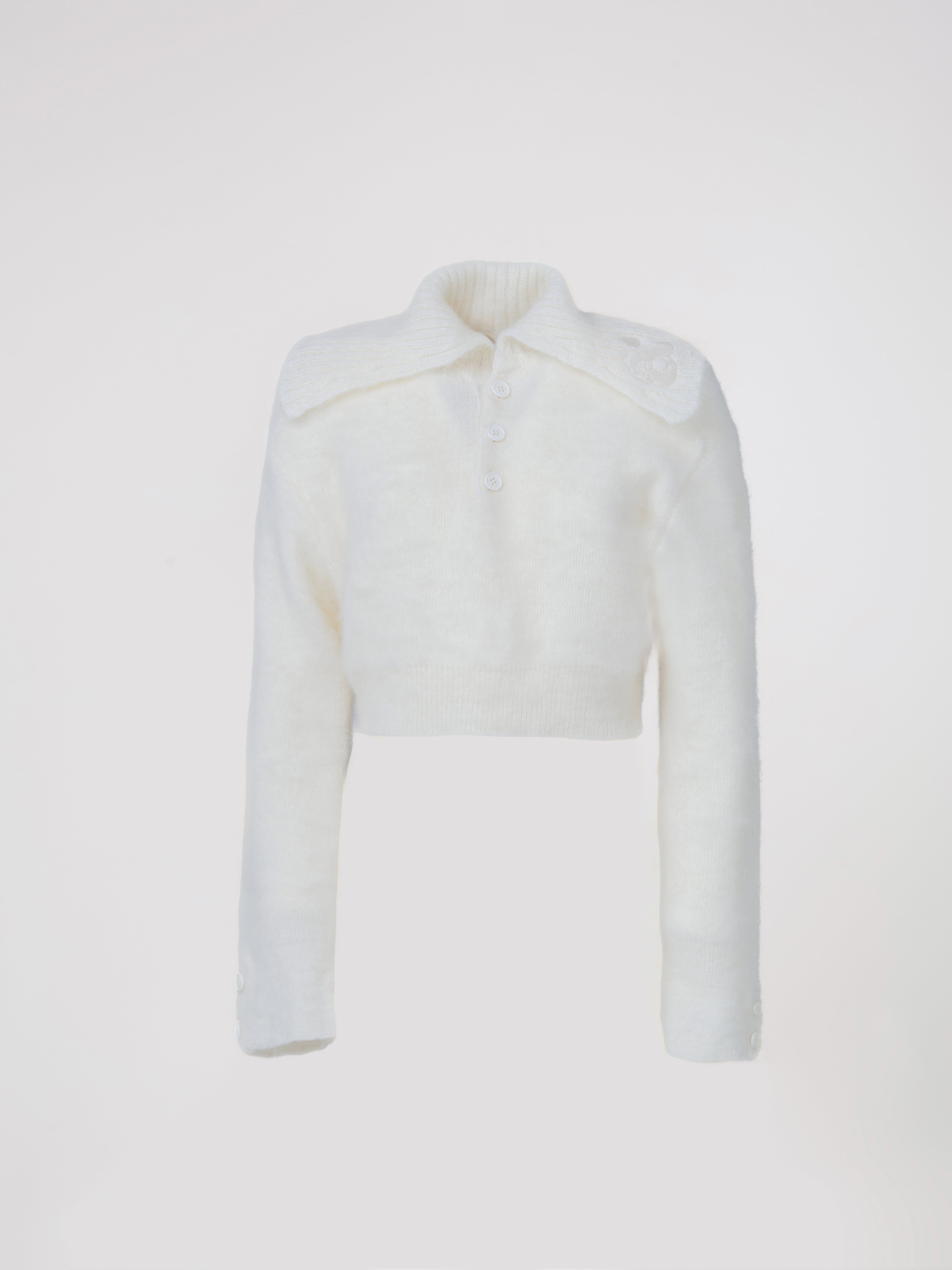 Zoe Crop Sweater Winter White