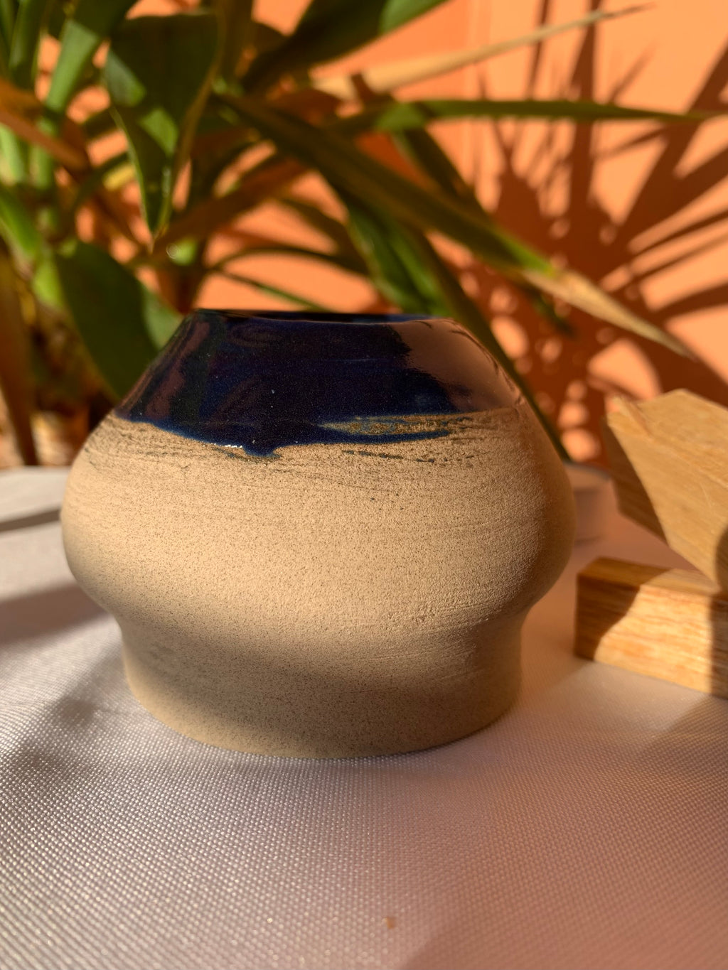 Caramel | Deep Blue Watercolor