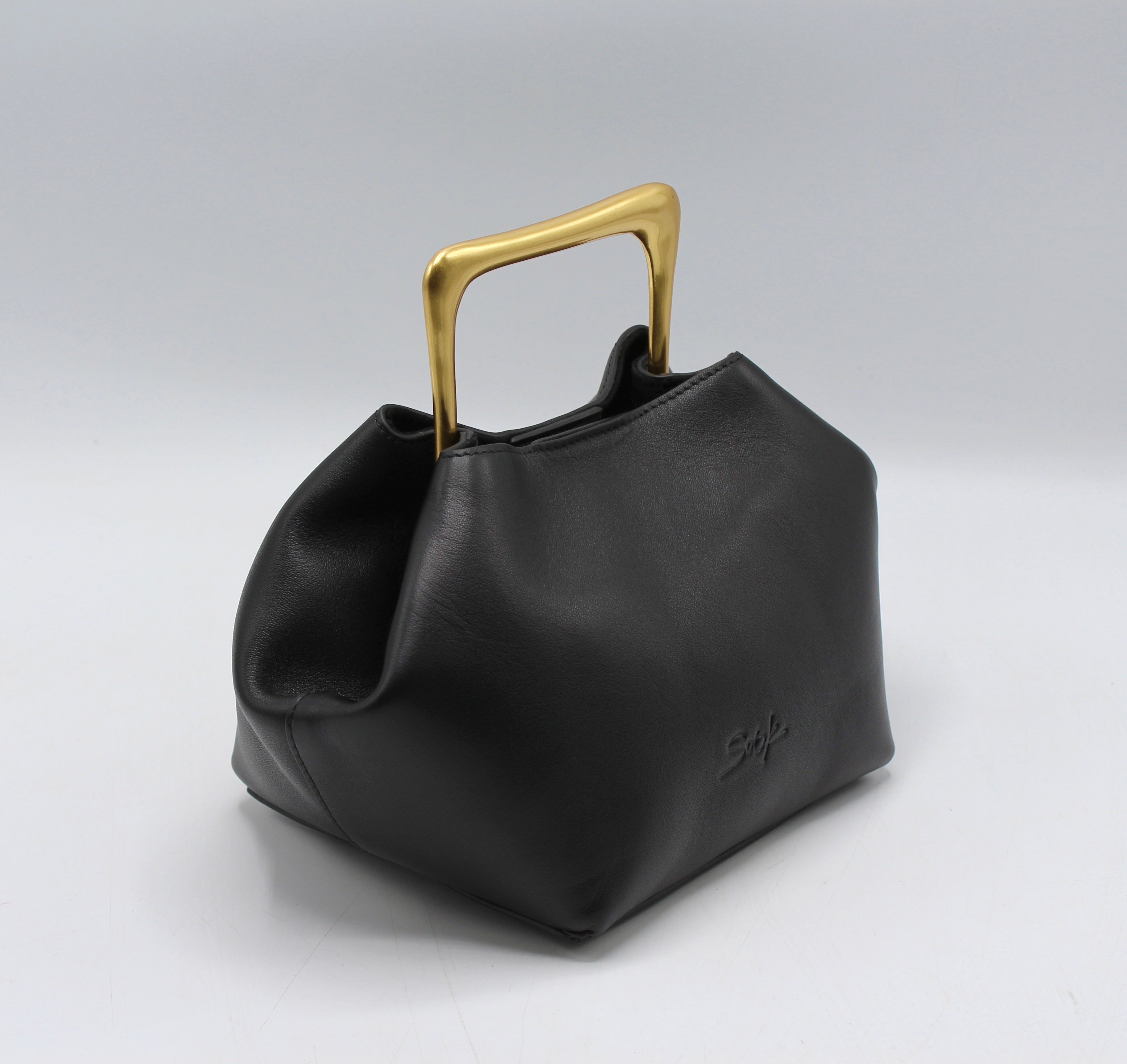 Sora - Metallic Handheld Bag Shoulder Bag Black