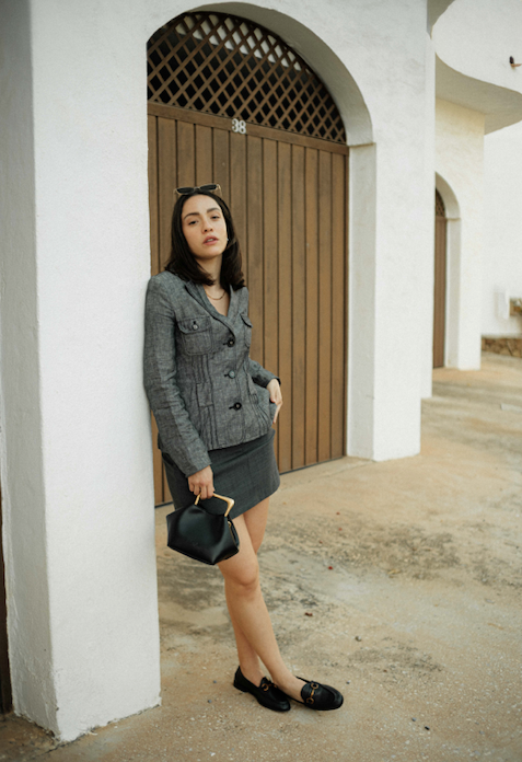 Sora - Metallic Handheld Bag Shoulder Bag Black