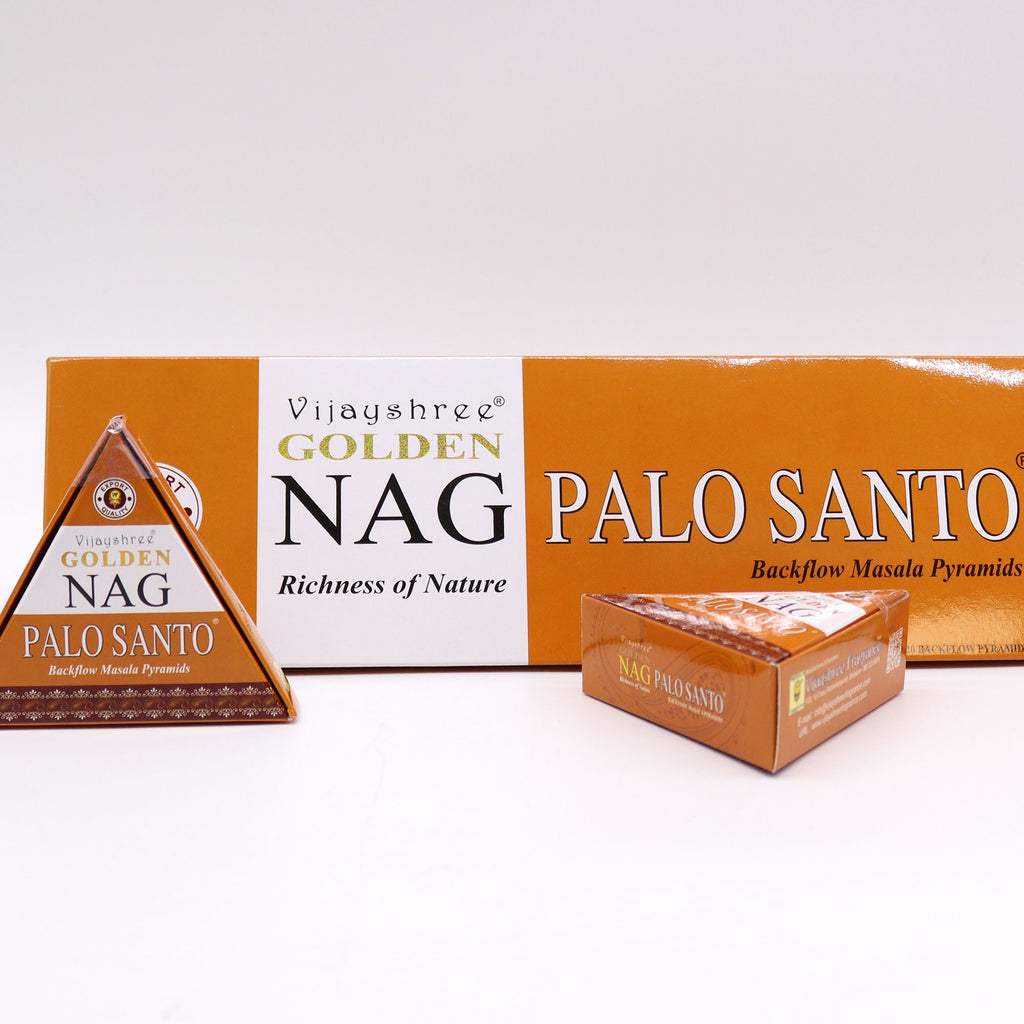 Jumbo Golden Nag - Palo Santo Back Flow Incense Cones
