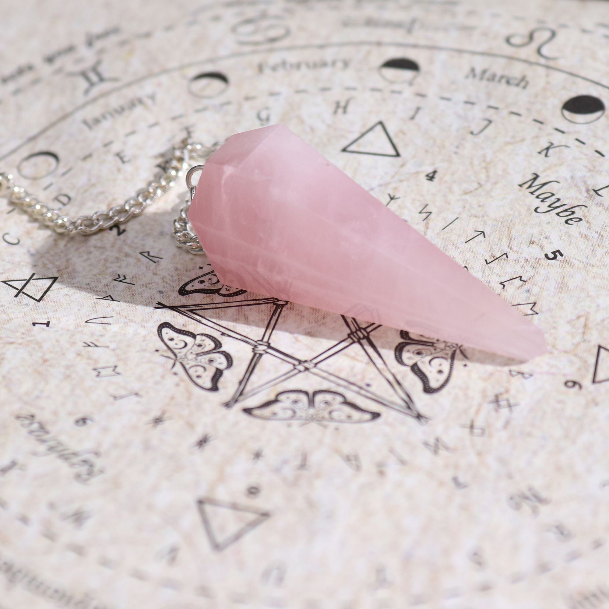Ancient Witch Spell Incense + Rose Quartz Pendulum | Love