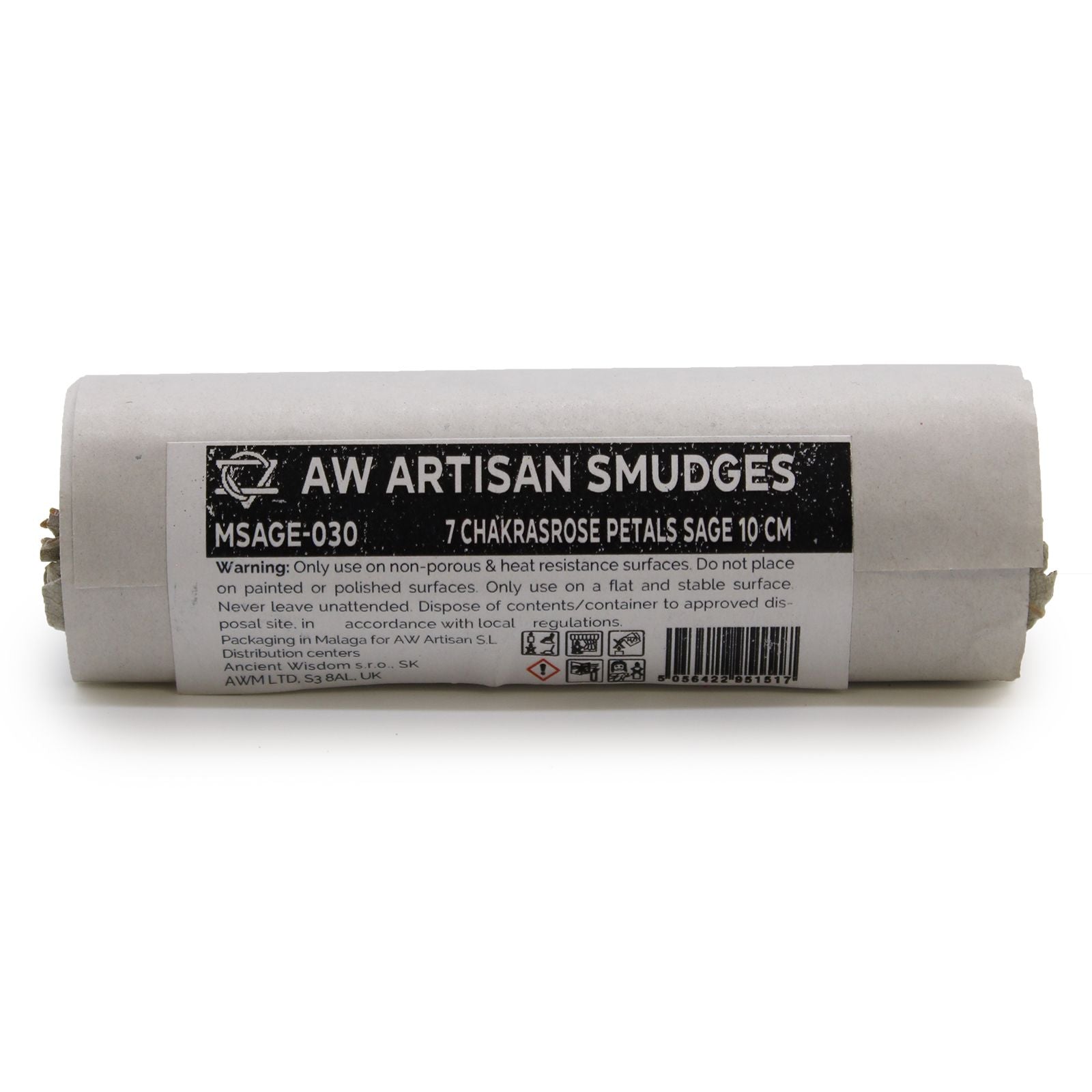 Smudge Stick White Sage - Salvia Bianca & 7 Petali di Rosa