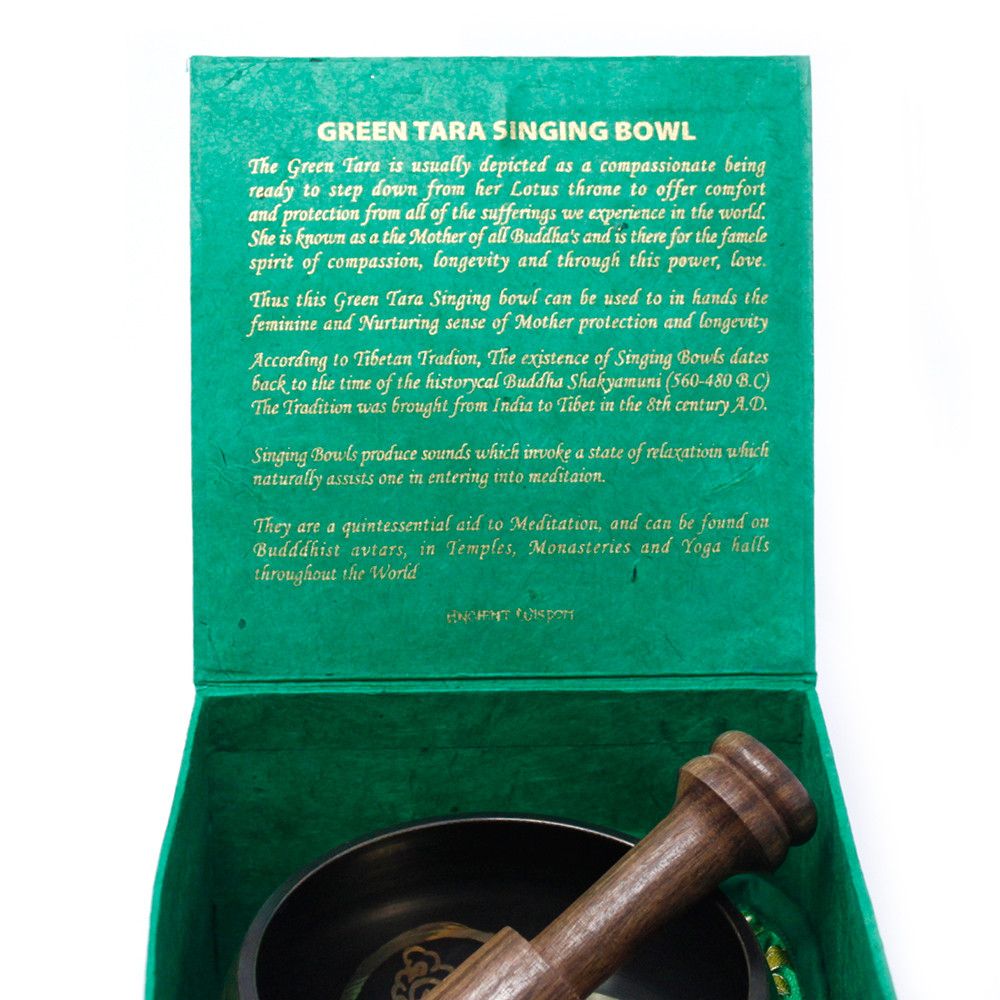 Green Tara Singing Bowl Set 10cm