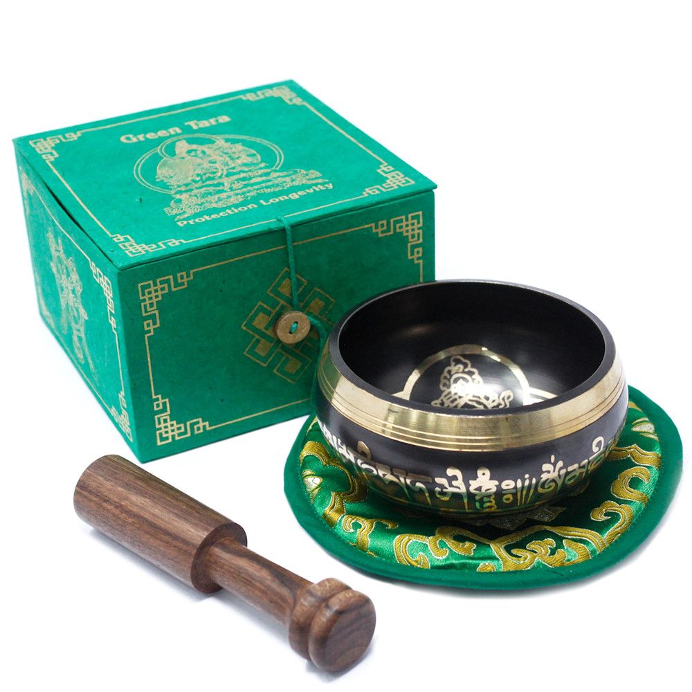 Green Tara Singing Bowl Set 10cm