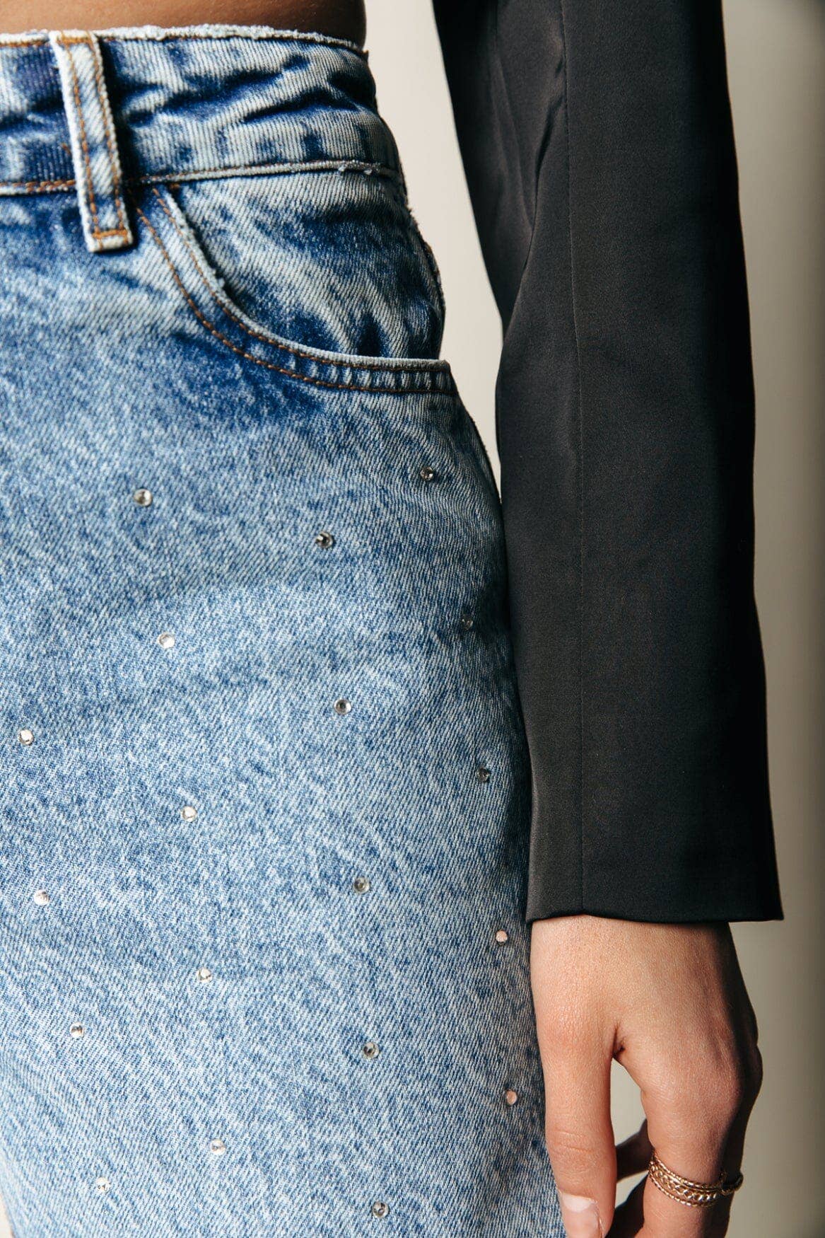 DENIM CR CON STRASS