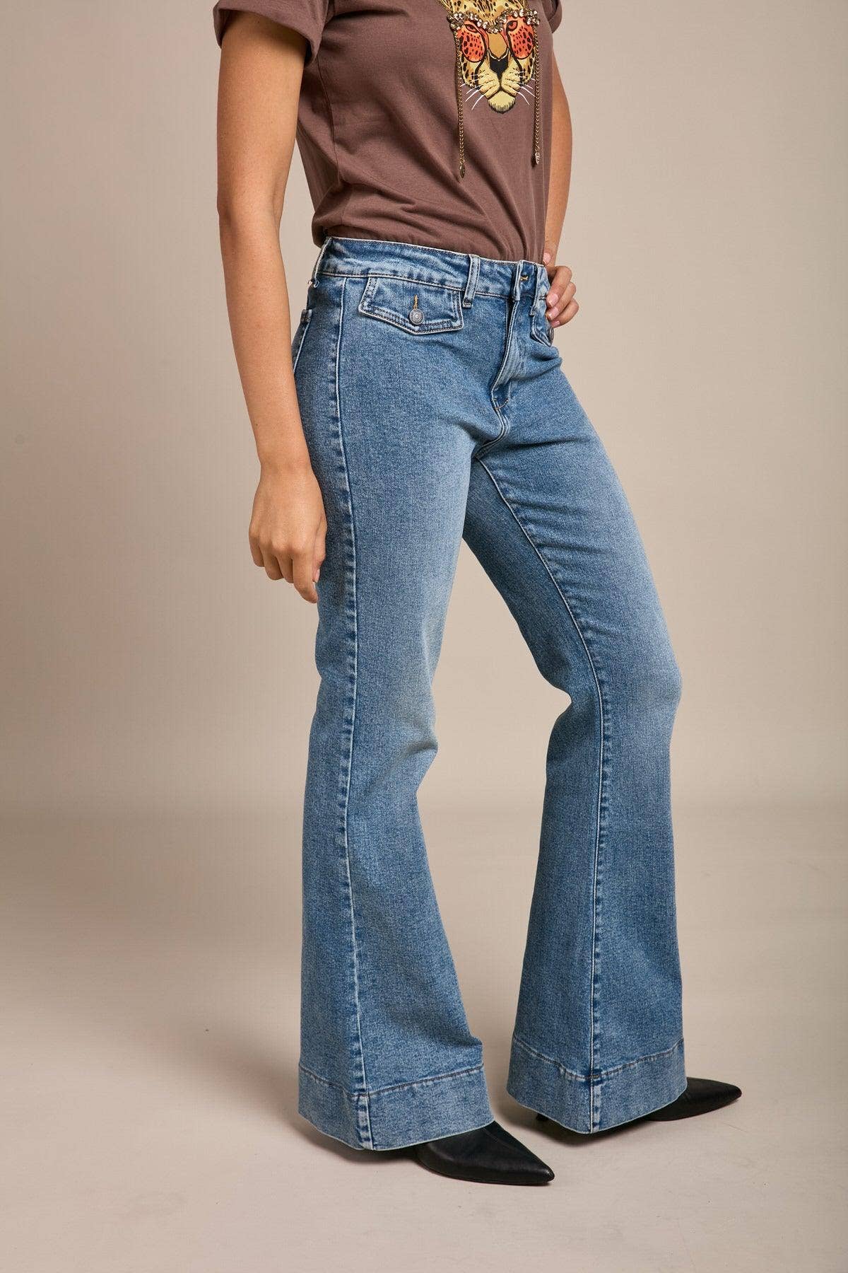 JEANS A ZAMPA D'ELEFANTE