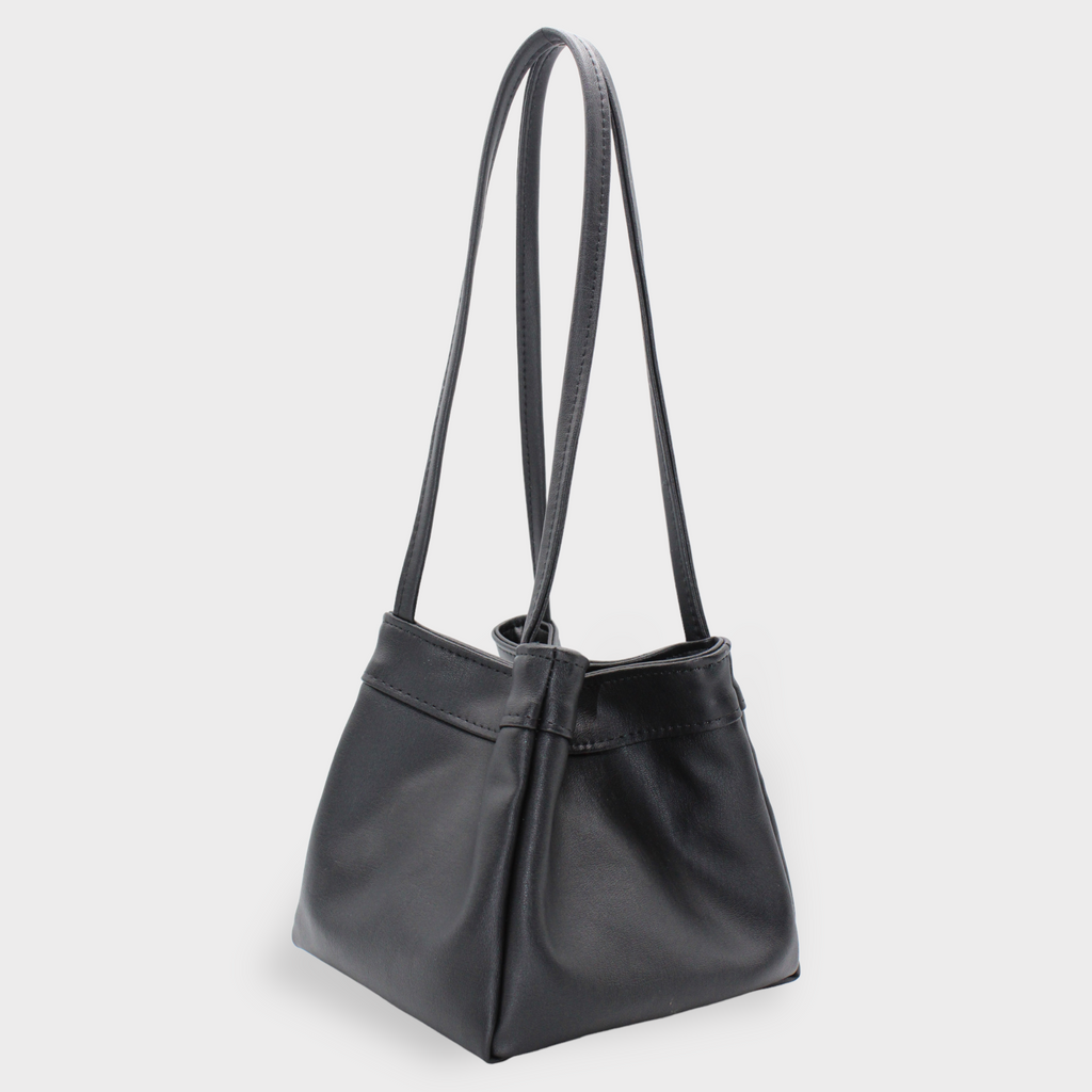 Cube - Cacti Vegan Leather Midi Bag Black