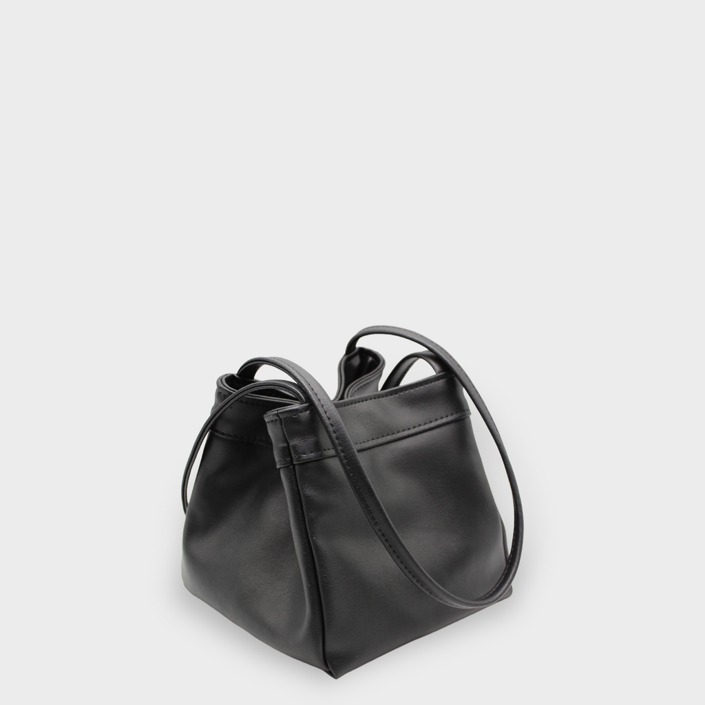Cube - Cacti Vegan Leather Midi Bag Black