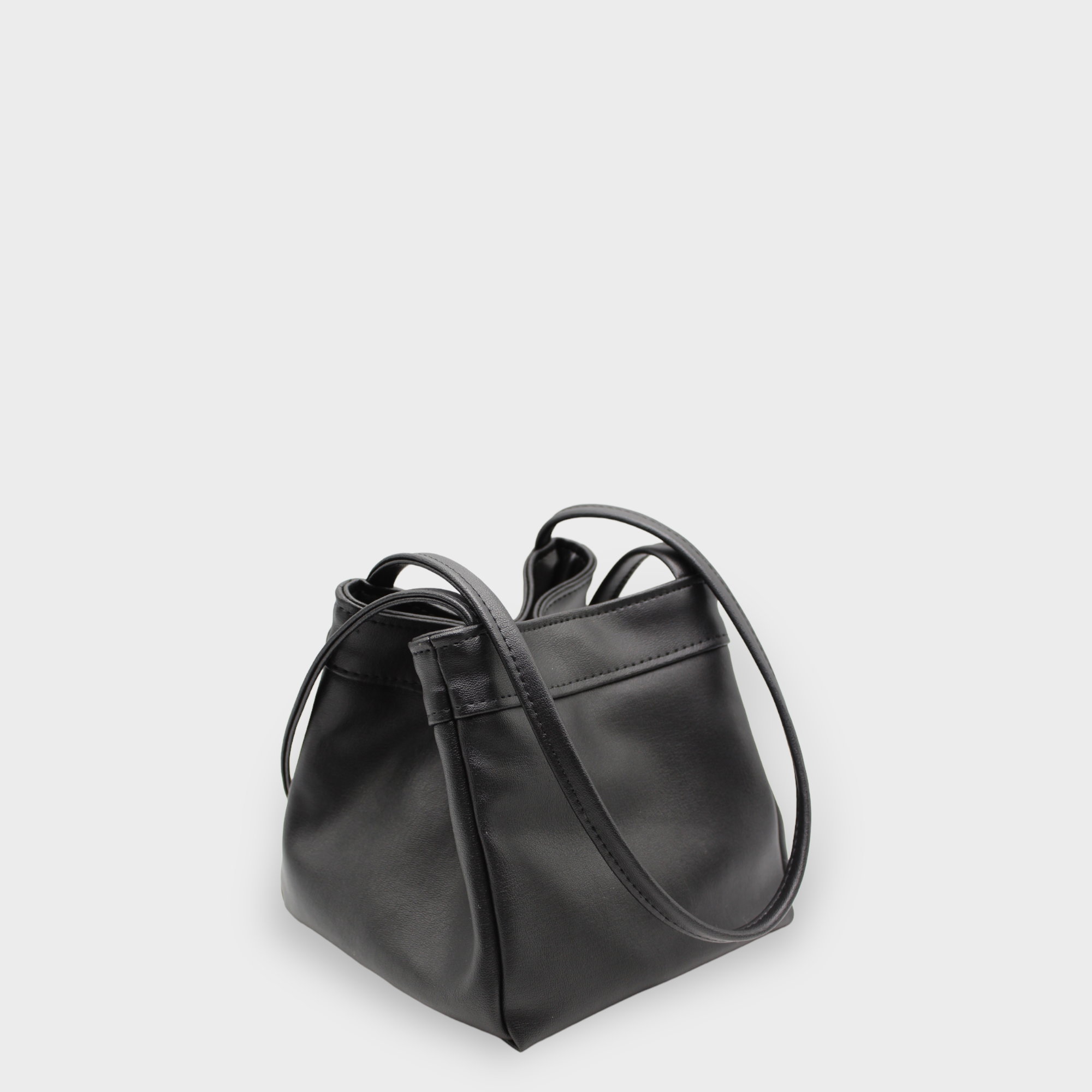 Cube - Cacti Vegan Leather Midi Bag Black